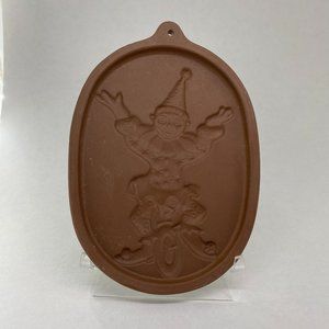 Vintage Friendship Pottery Roseville, OH Pottery Clown Stoneware Cookie Mold